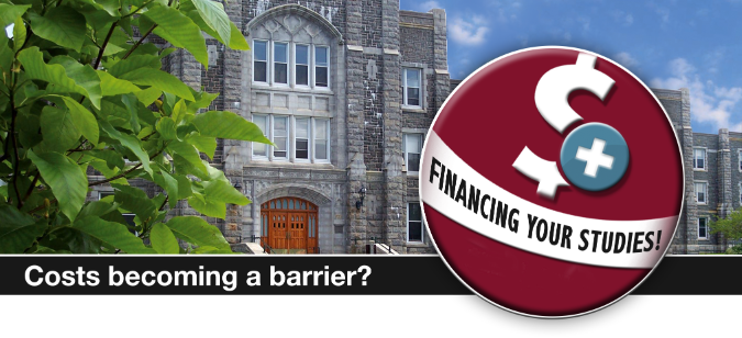 
Costs becoming a barrier? Financing your studies! 