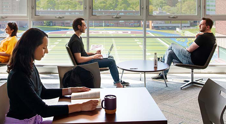 Students around the front gate of FIH's